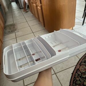 White Expandable Drawer Organizer